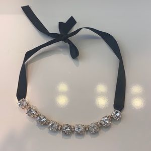 Like New Black Tie Statement Necklace